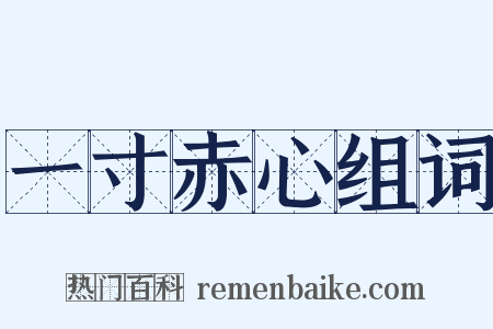 一寸赤心组词是什么意思的图片